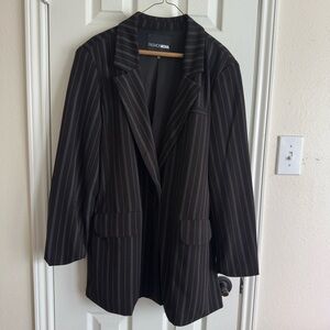 Charcoal Pinstripe Blazer